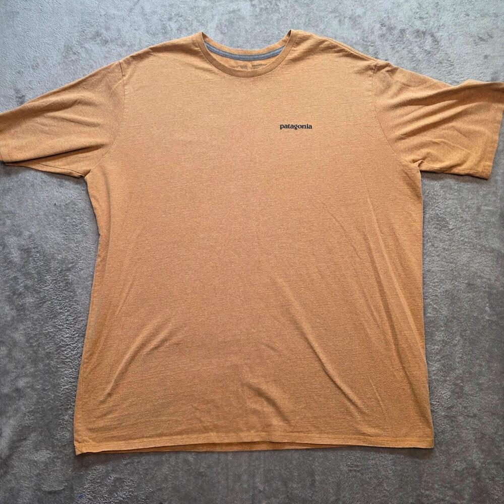 Patagonia Shirt Mens 2XL Brown Responsibili-Tee Logo Graphic Back Print T-Shirt